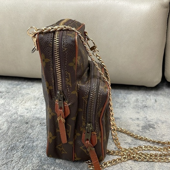Louis Vuitton Monogram Mini Amazon Bag Crossbody Detachable Chain Strap Two Zip - Picture 4 of 17